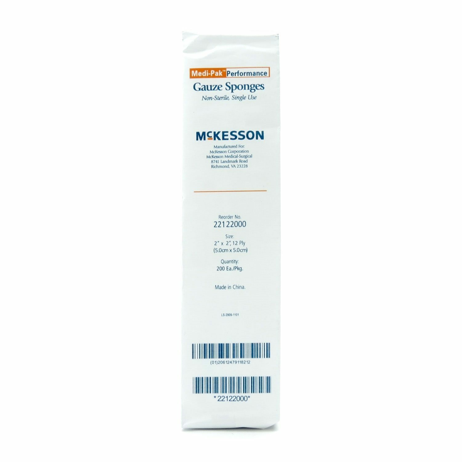Medi-Pak Performance Gauze Sponge Cotton Gauze 12-Ply 2 X 2 In, Pack of 200