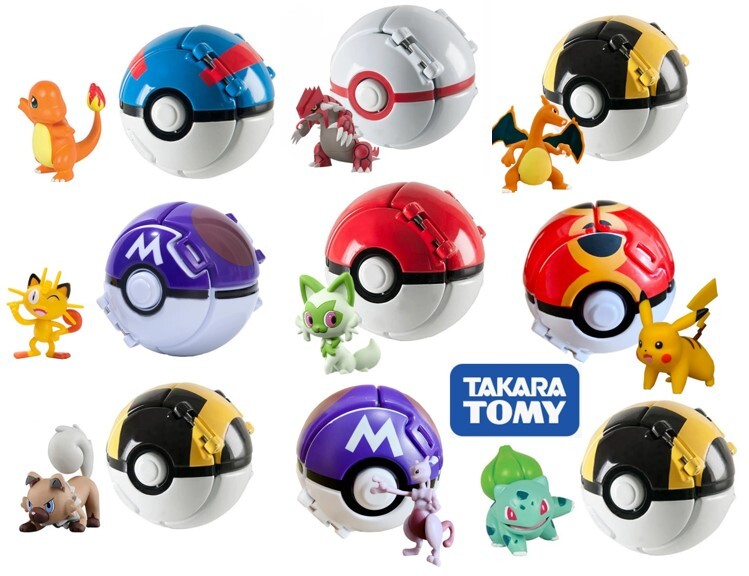TOMY  Pokemon Throw N Pop Poke Ball with Extra Pokemon - Ready to Battle - "NEW"