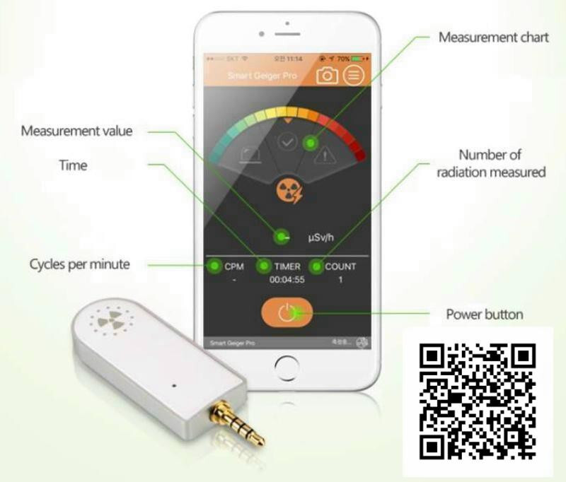 Smart Geiger Geiger Counter APP for Android Mobile Smartphone Radiation Detector