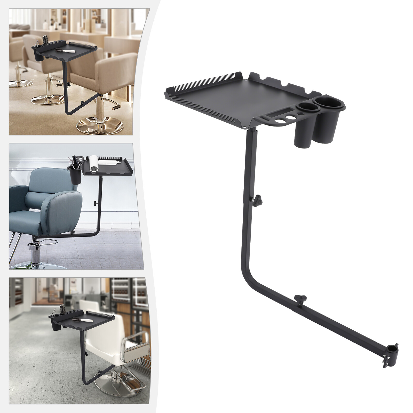 Hair Extension Tool Tray Styling Chair Tray Chair Mount Adjustable Height 30kg