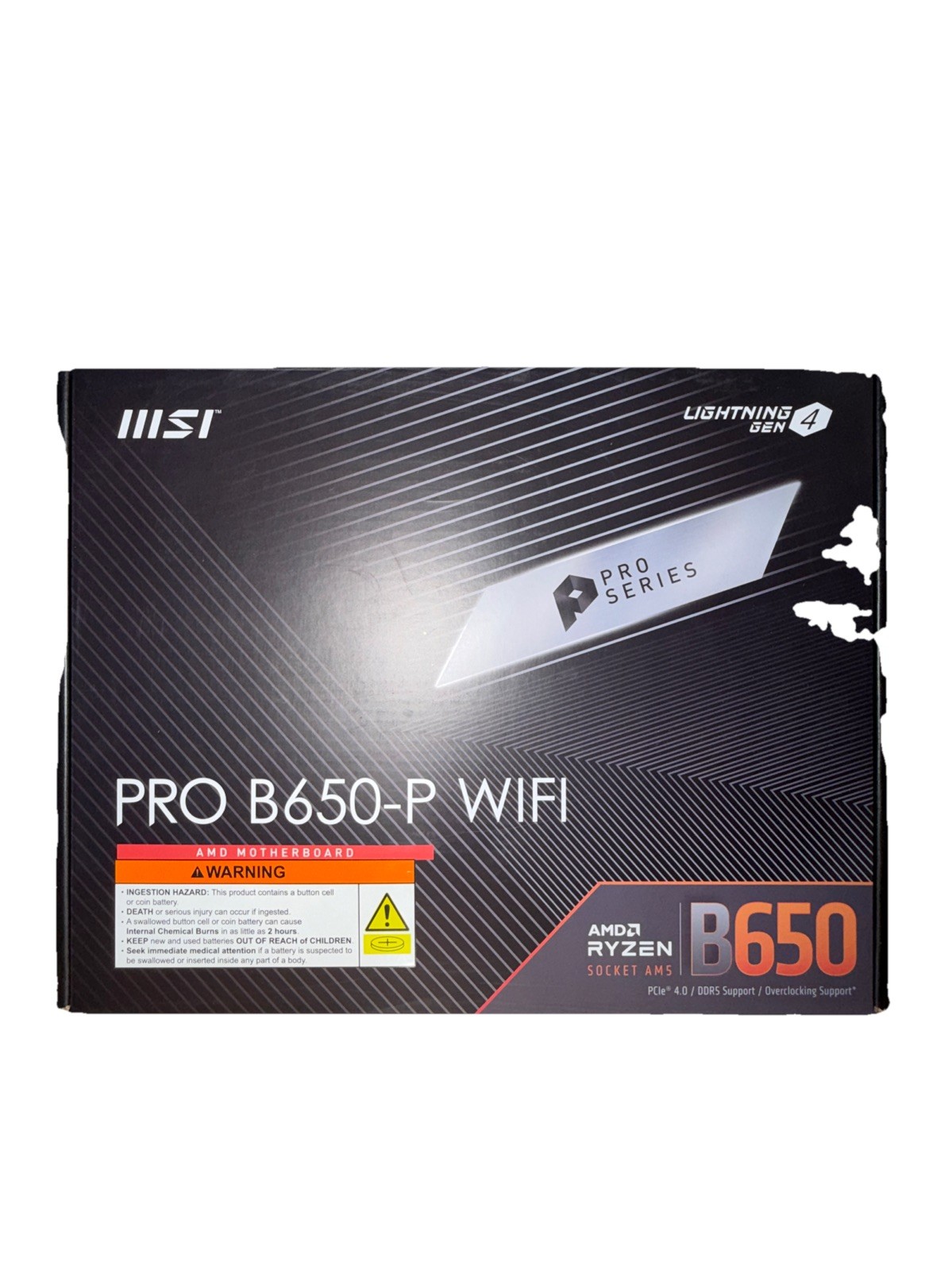 MSI PRO B650-P WIFI AM5 AMD B650 SATA 6Gb/s DDR5 Ryzen 7000 ATX Motherboard New