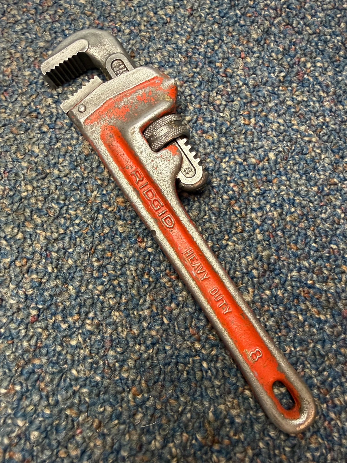 Vtg Ridgid 8" pipe wrench, vg condition