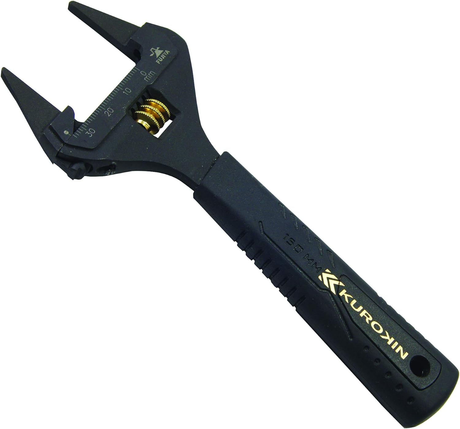 FUJIYA Thin-head Adjustable Wrench KUROKIN MAXIMUM Opening 34mm JP