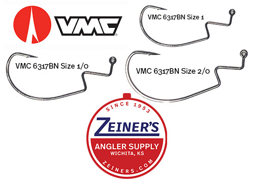 VMC Hooks 6317 Size 1/0 – 100 count Weedless Midwest Finesse Mold 3537/3539