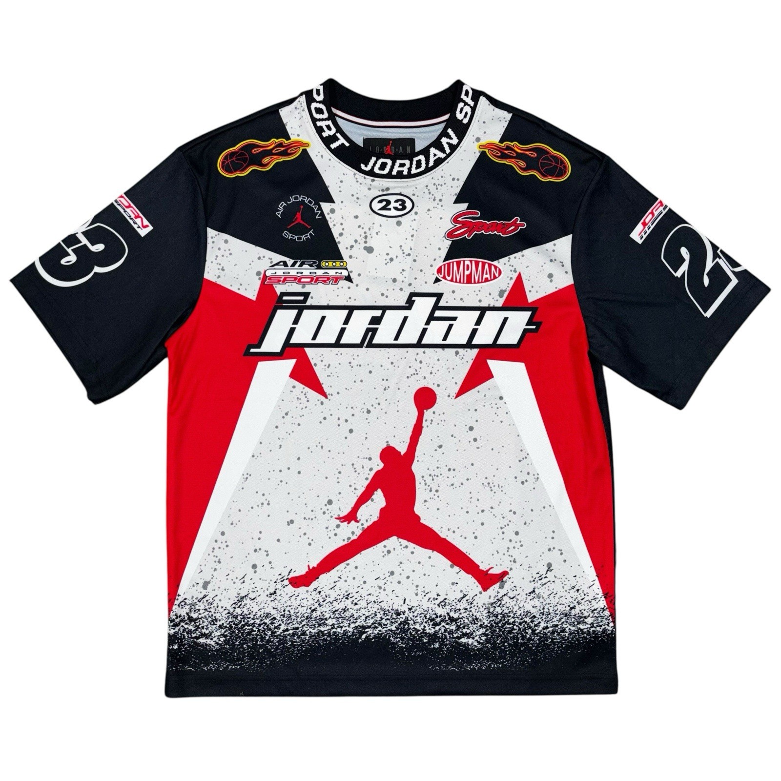 Air Jordan Motorsport Cement 23XI Racing Jersey Shirt, Size Medium IB8813-011