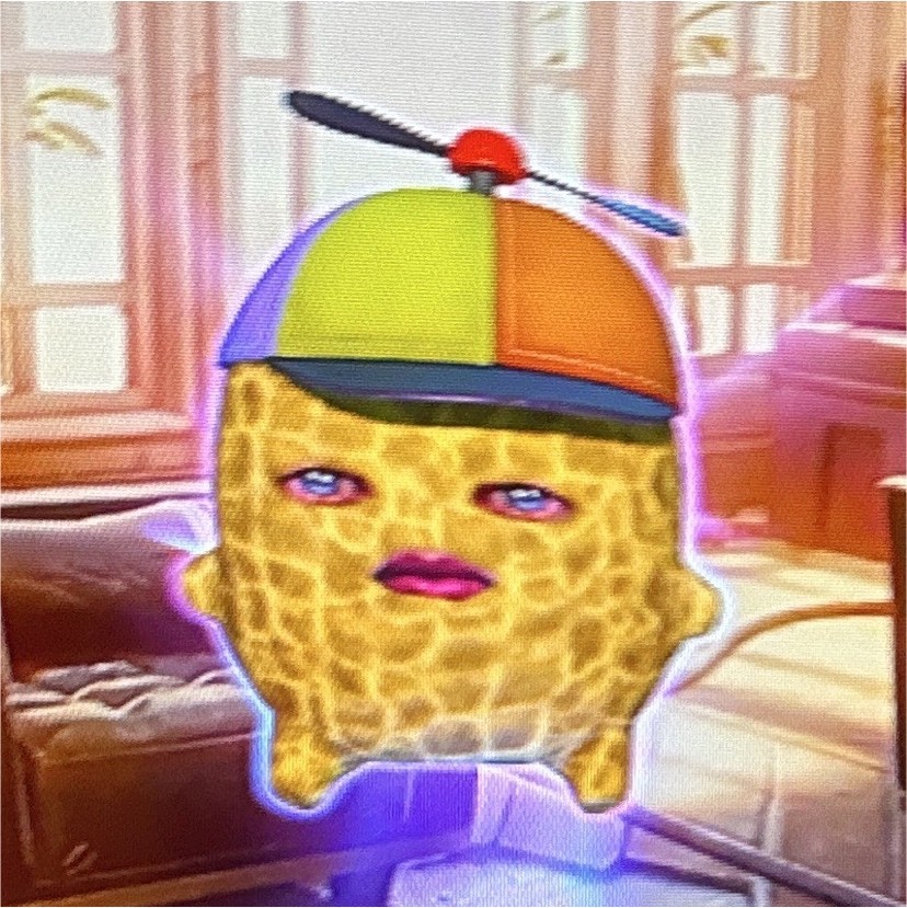 In-Game Avatar/Skin Image Screenshot - Peanut Character with Propeller Hat