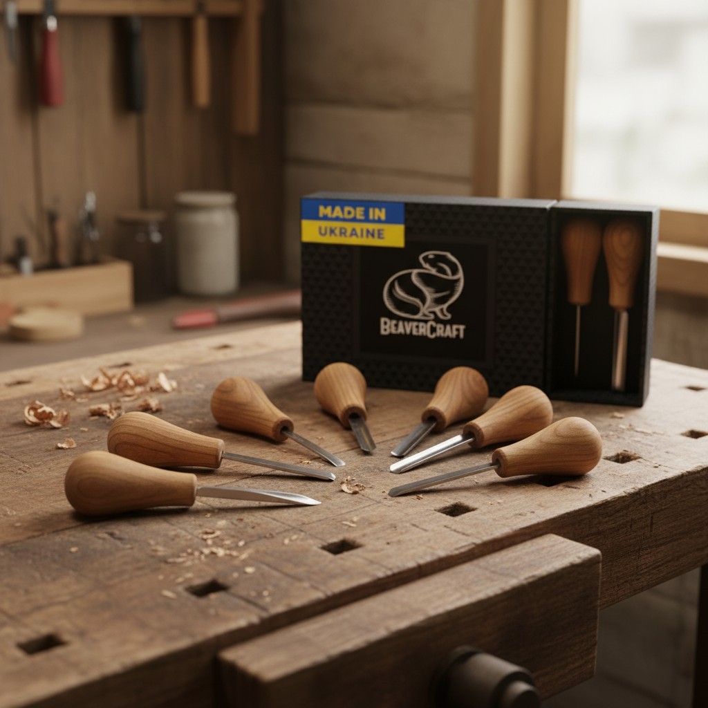 Professional Wood Carving Chisels Kit - High Carbon Steel Precision Tools