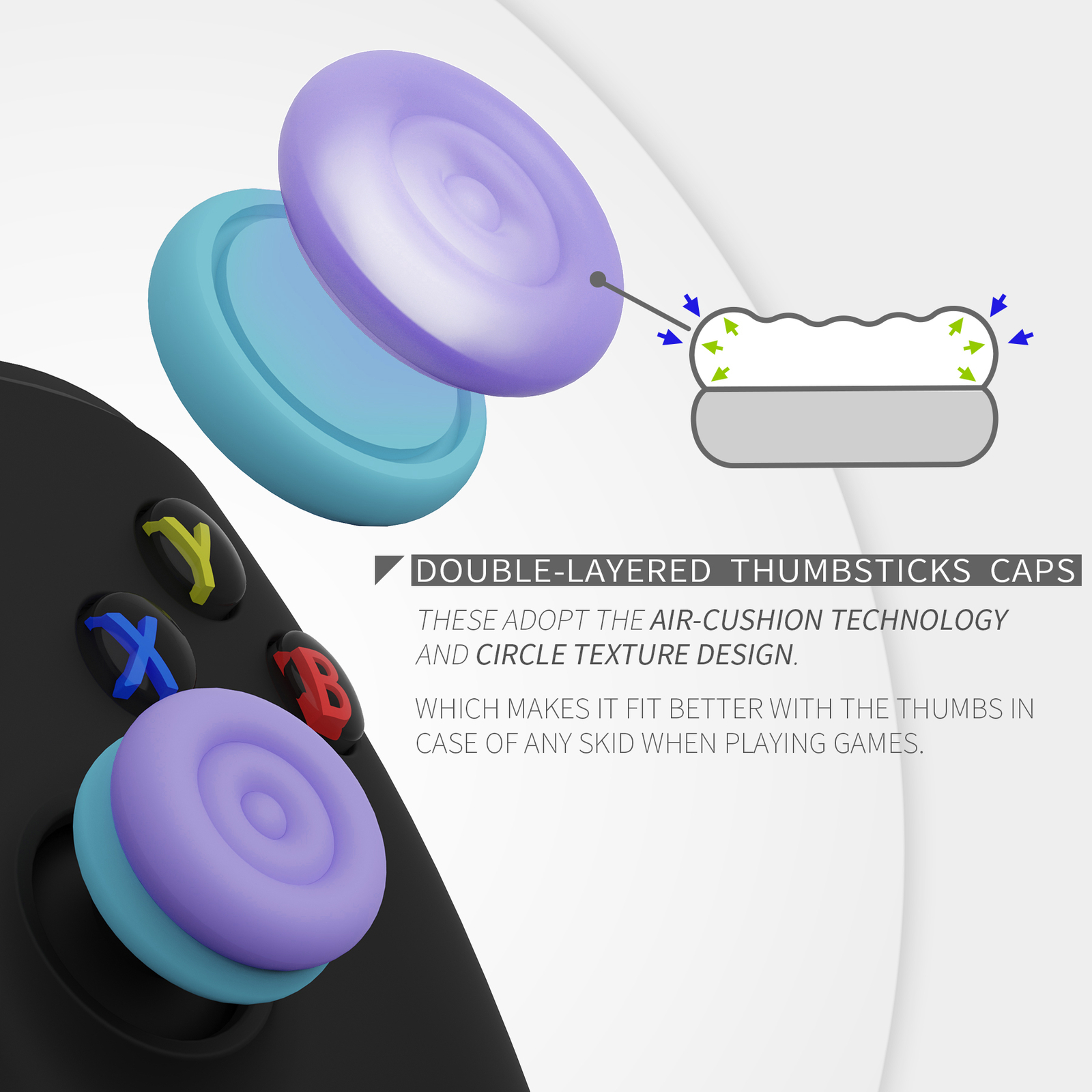 Thumbs Cushion Caps for ps5/4 Controller /for Xbox Series X/S Controller