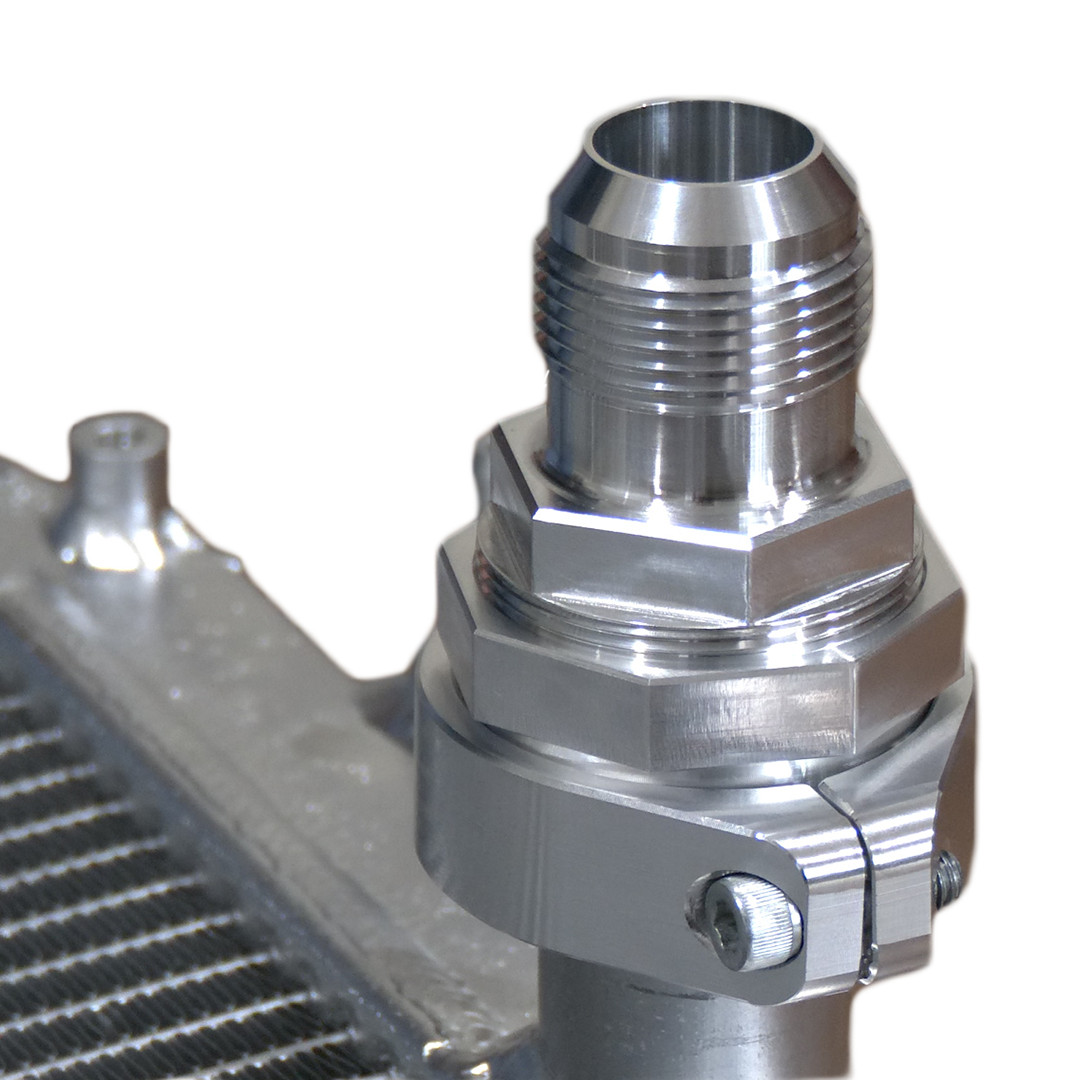 Radiator Compression Fitting -16AN; NO WELDING REQUIRED; 1.5" Diameter