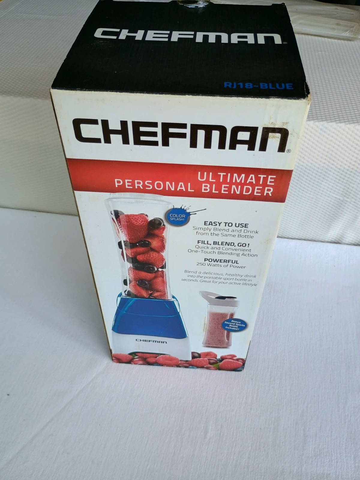 CHEFMAN Ultimate Personal Blender Model R18J-BLUE New