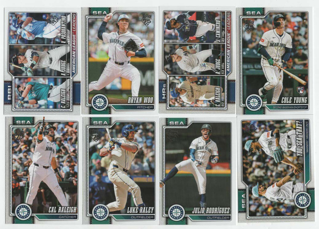 COMPLETE SEATTLE MARINERS 2026 TOPPS SERIES 1 (13) CARD TEAM SET CAL RALEIGH +