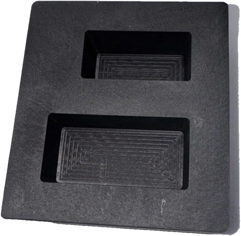 Graphite Ingot Mold for Casting (2) Cavity 2 Oz & 5 Oz Gold Bars