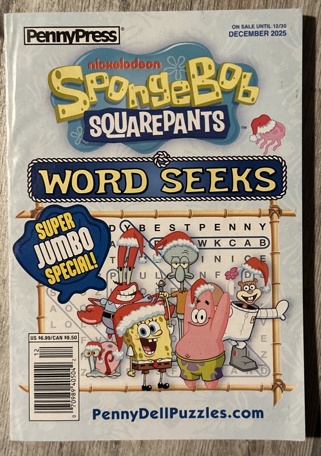 SpongeBob Square Pants Word Seeks Puzzles Book by Penny Press Dec  2025