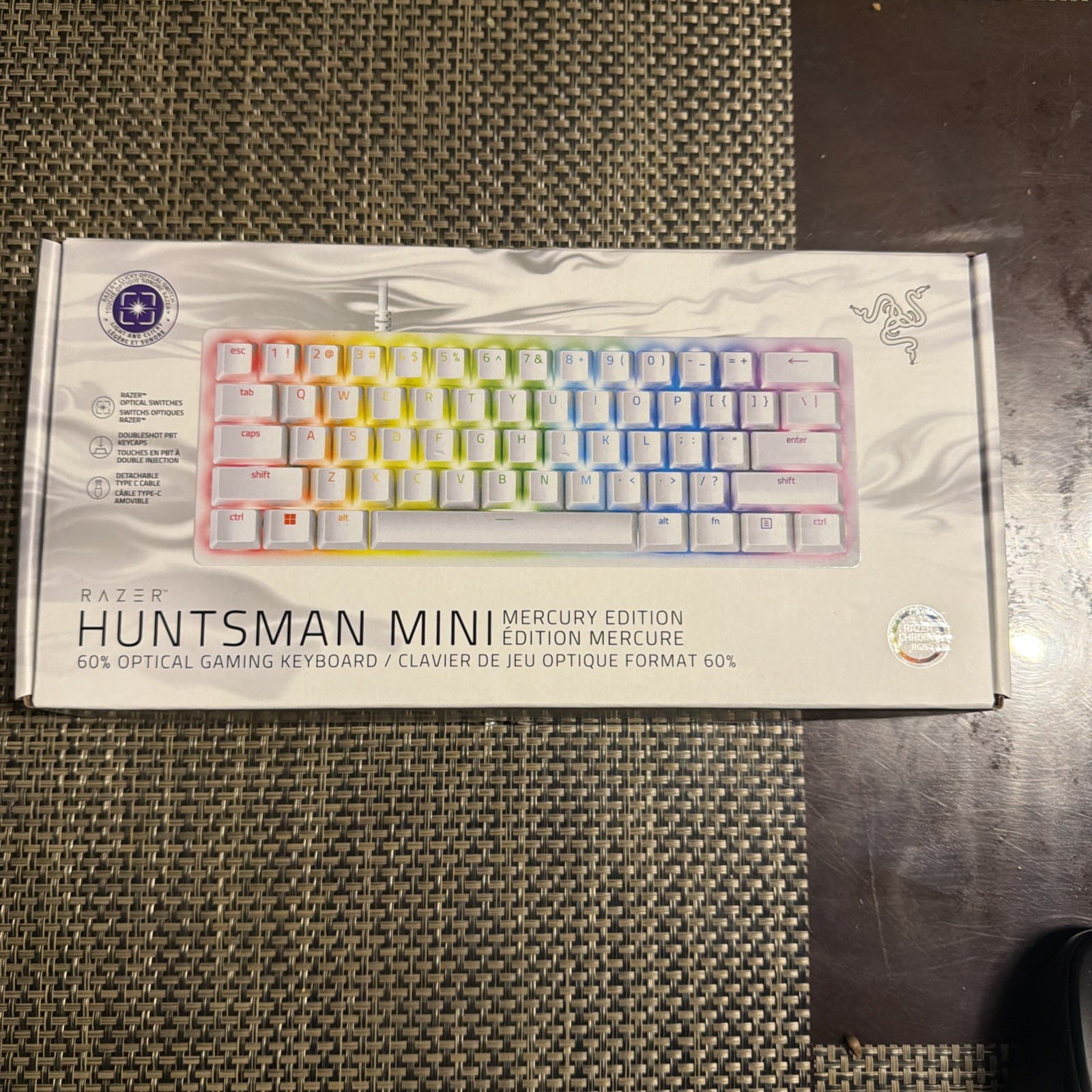 Razer Huntsman Mini Mercury Mercury - Purple clicky switches - OPEN BOX