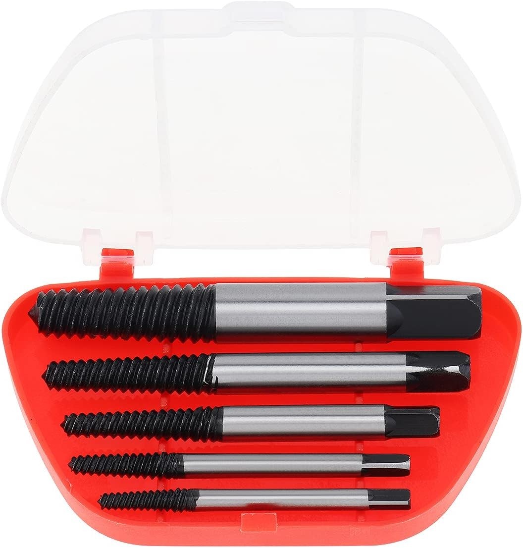 Versatile 5-Piece Screw Extractor Set - Quick Solution for Broken Bolt Removal