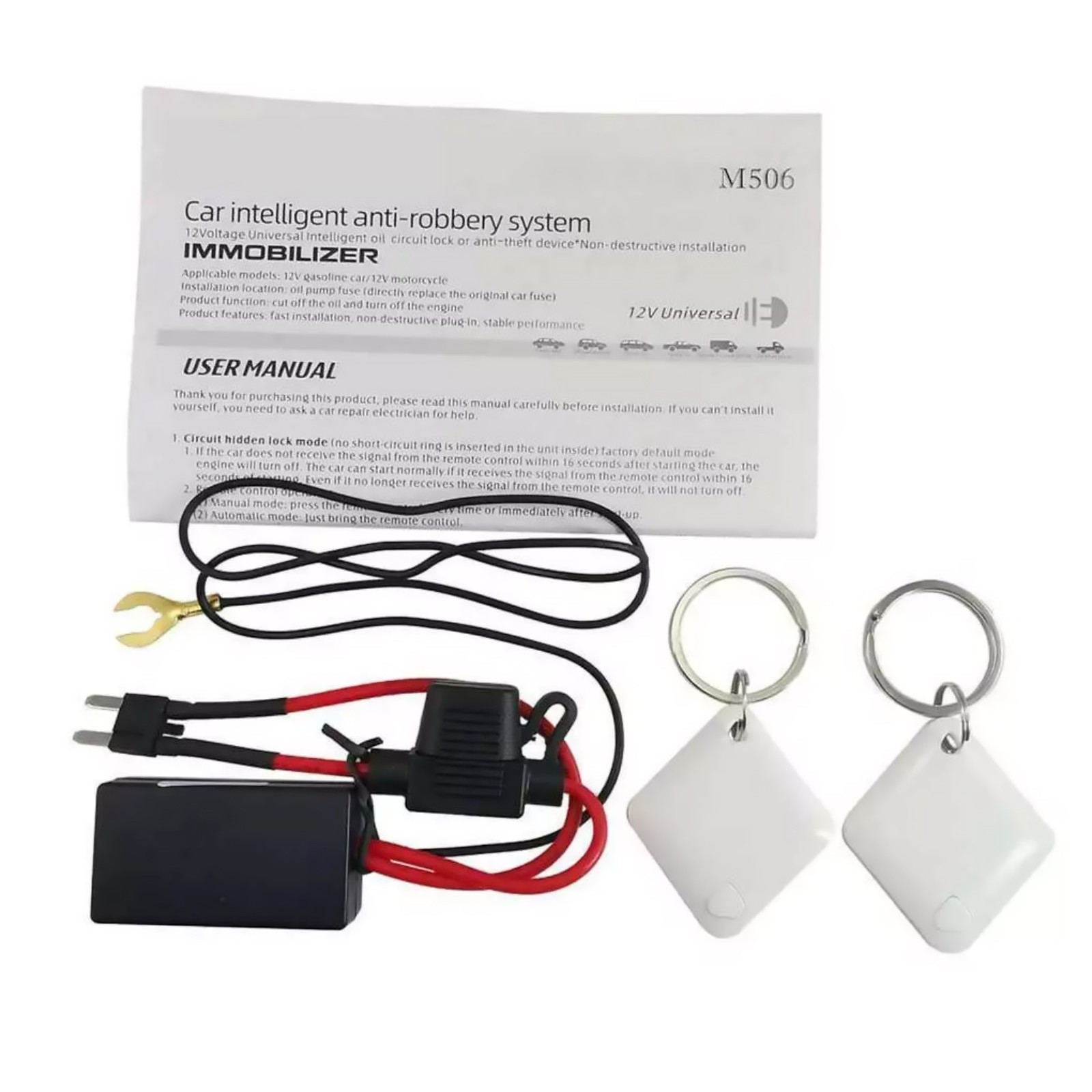 Auto-Sensing Car Immobilizer Security Systems Vehicle Anti-Theft Lock Car Kit
