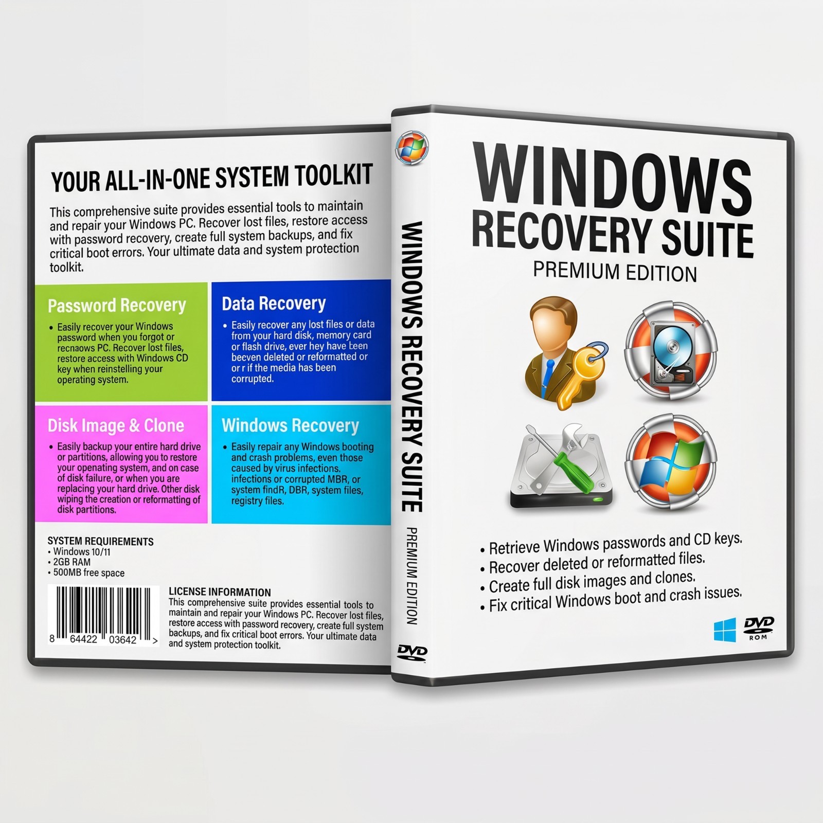 Lazesoft Recovery Suite Professional Edition Bootable DVD/USB