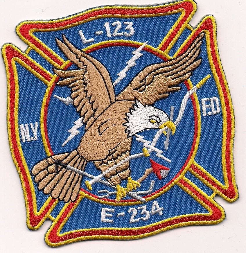 New York City - Engine - 234 / Ladder - 123 "Eagle", NY (4" x 4") fire patch