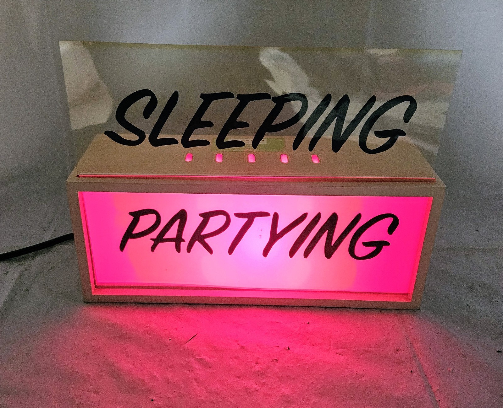 Vintage "Partying/Sleeping" Light Box!