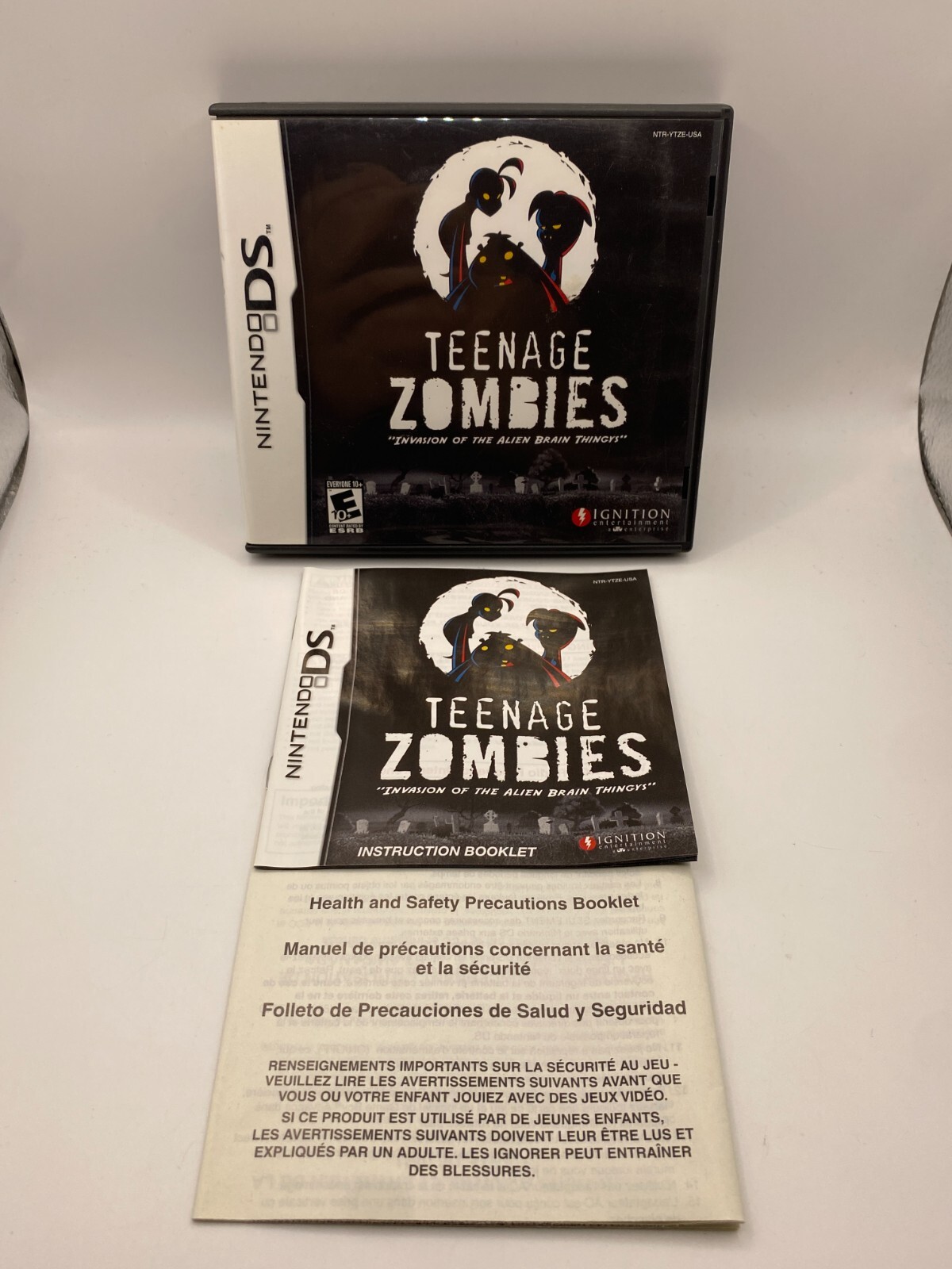 Teenage Zombies: Invasion of the Alien Brain Thingys DS Case And Manual ONLY