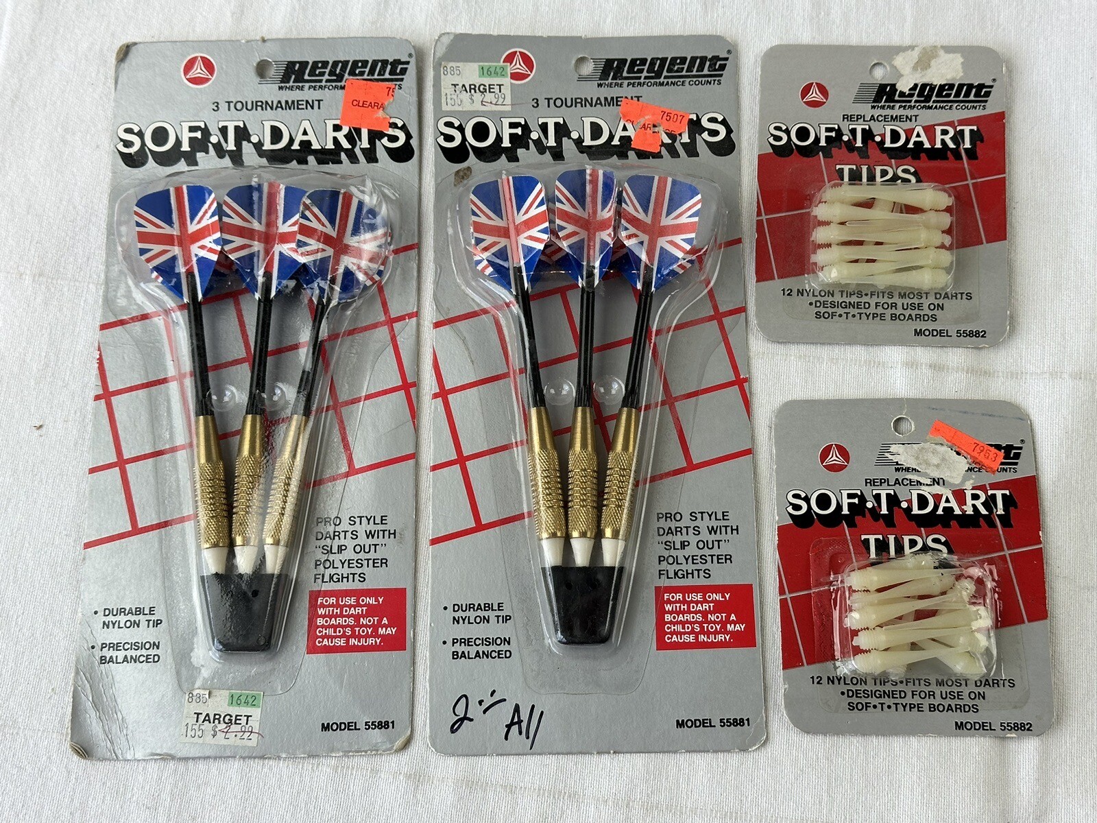 REGENT PRO SERIES DARTS 55881 NEW old stock vintage 6x darts and tips sealed
