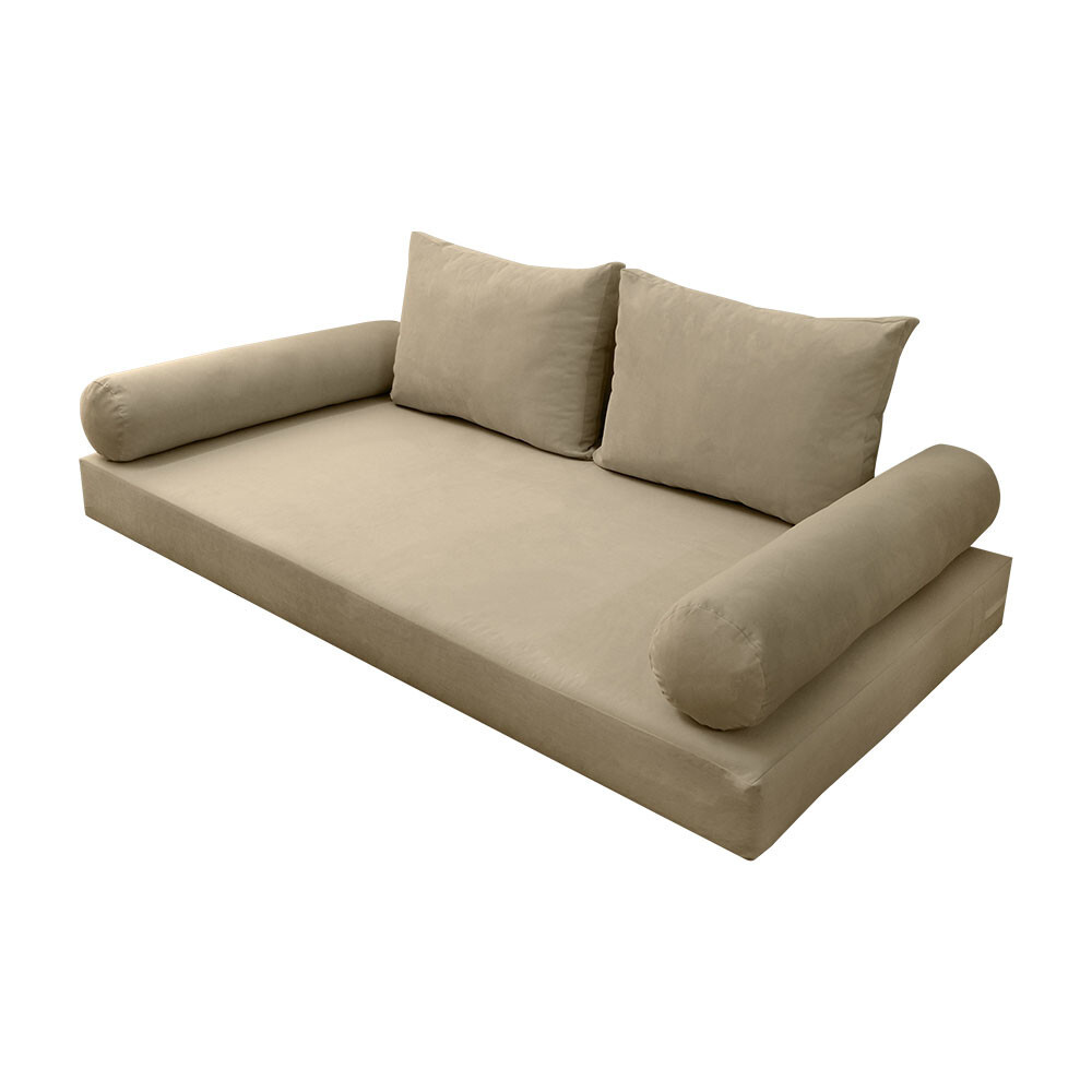 V1 Velvet Daybed Mattress Pillow Cover Complete Set Knife Edge Twin-XL AD304