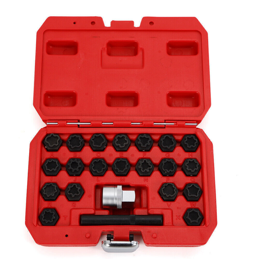 22pc Audi Wheel Locking Key Locking Wheel Bolt Nut Removal Set Master Key Kits
