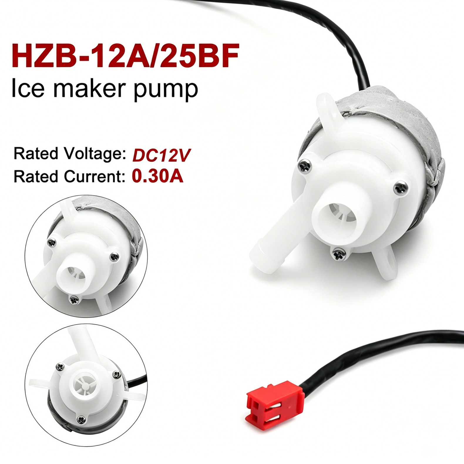 Small DC12V Pump for Household Ice Maker HZB Series Replacement Component