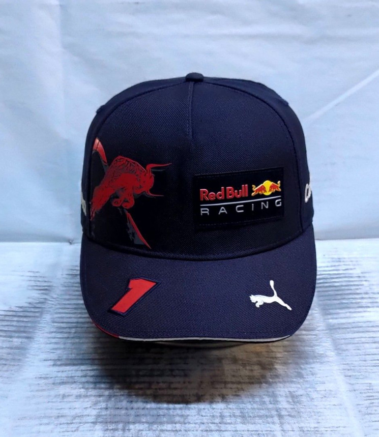 Max Verstappen Red Bull Racing PUMA F1 Cap Navy Adjustable Flat Brim Hat New