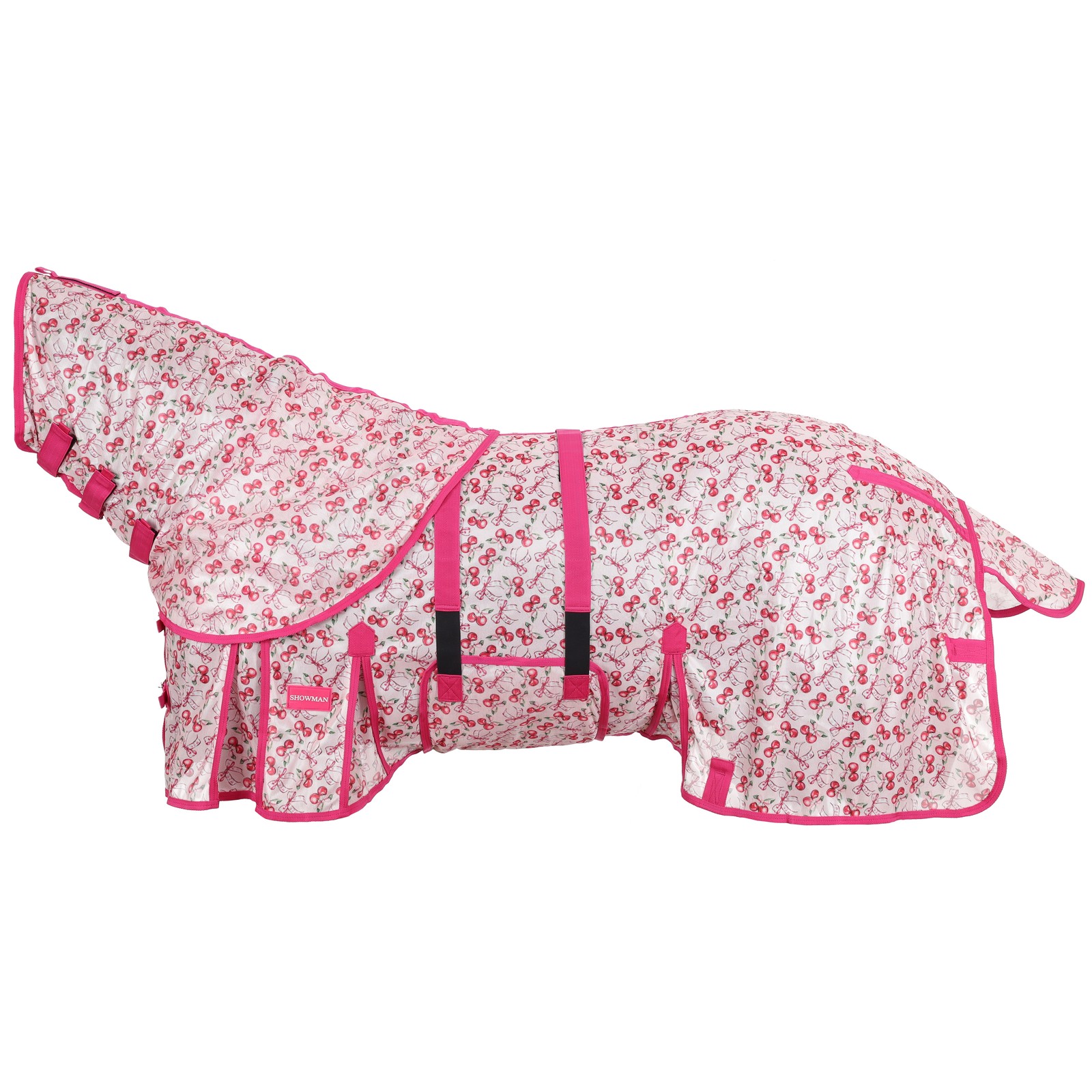Showman Cherry Coquette Mesh Fly Sheet w/ Detachable Neck Cover