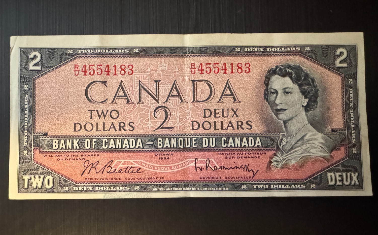 CANADA $2 1954 BC-38b / P-76b - QE II Circulated Note  R/U 4554183