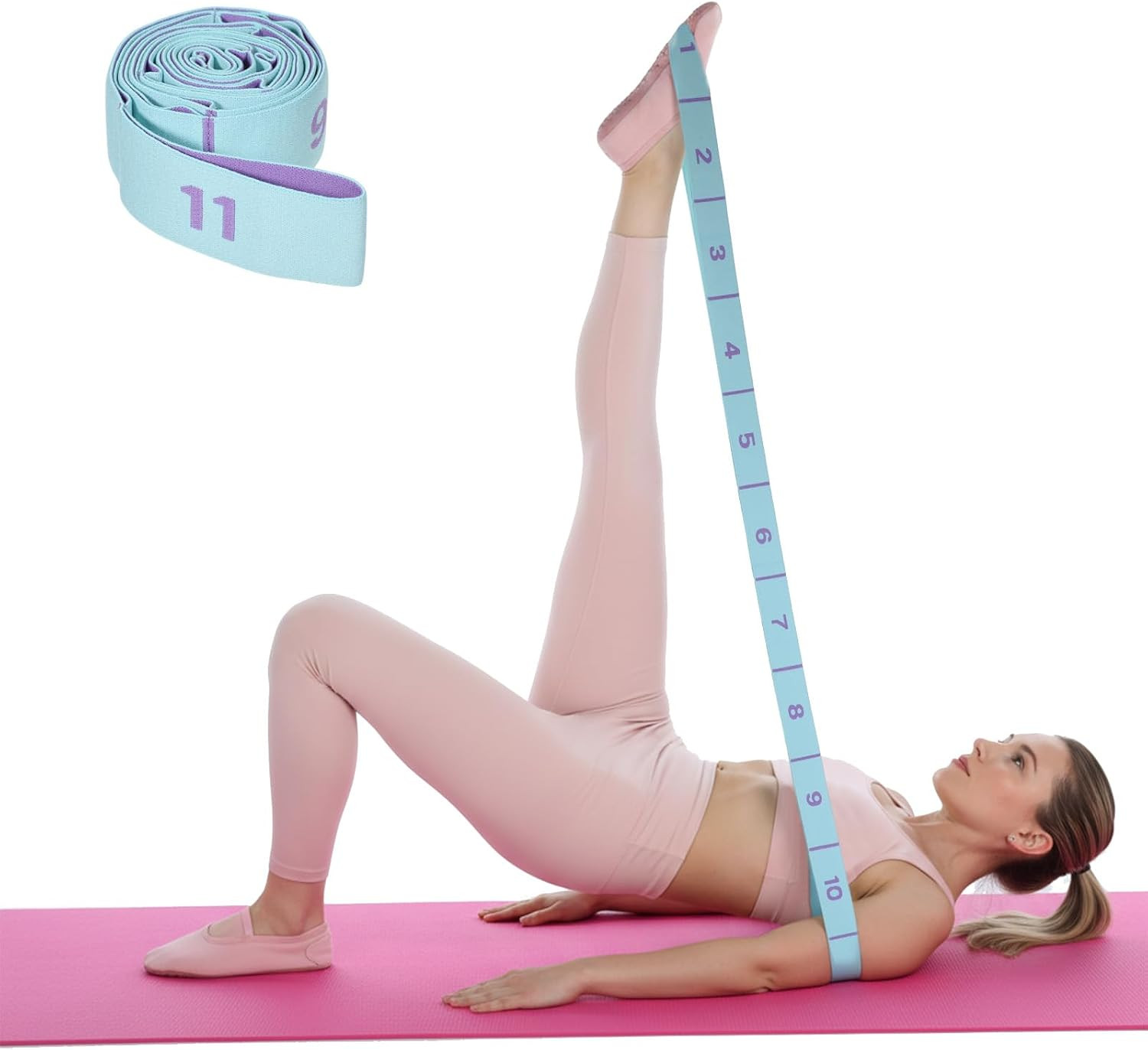 Flexibility Training Equipment, Stretching Band Stretching 11 Loops Leg Stretch