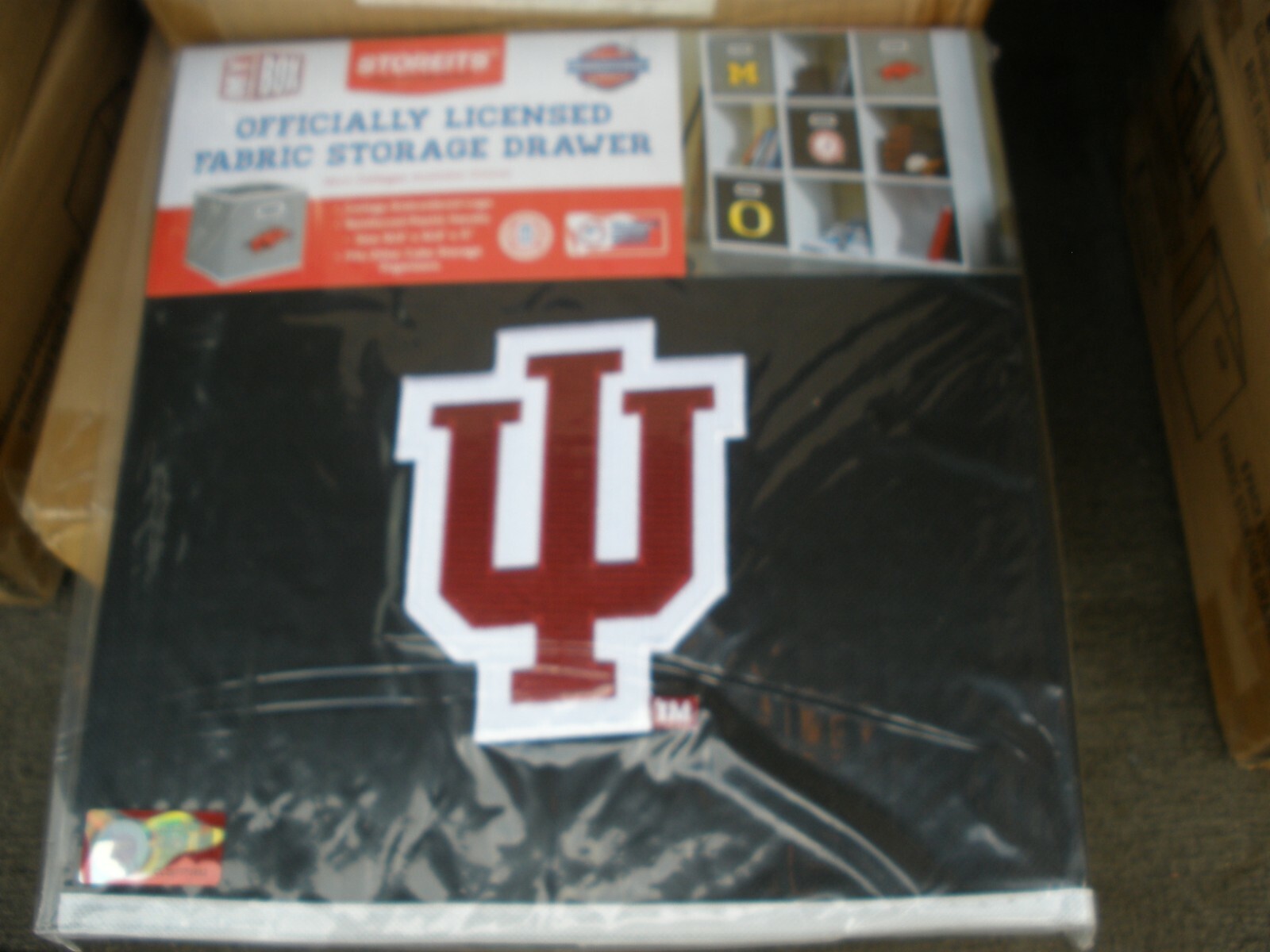 NEW Storeits Fabric Storage Drawer 10.5"x10.5"x11"  INDIANA UNIVERSITY
