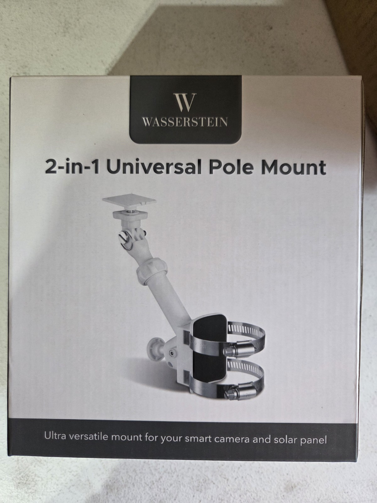 2-In-1 Universal Pole Mount for Camera & Solar Panel  BLACK