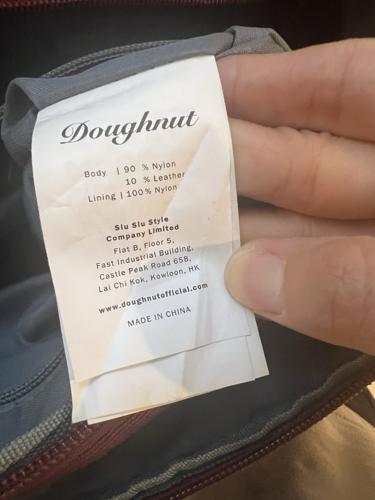 Doughnut Toast Model Burgundy Nylon Backpack