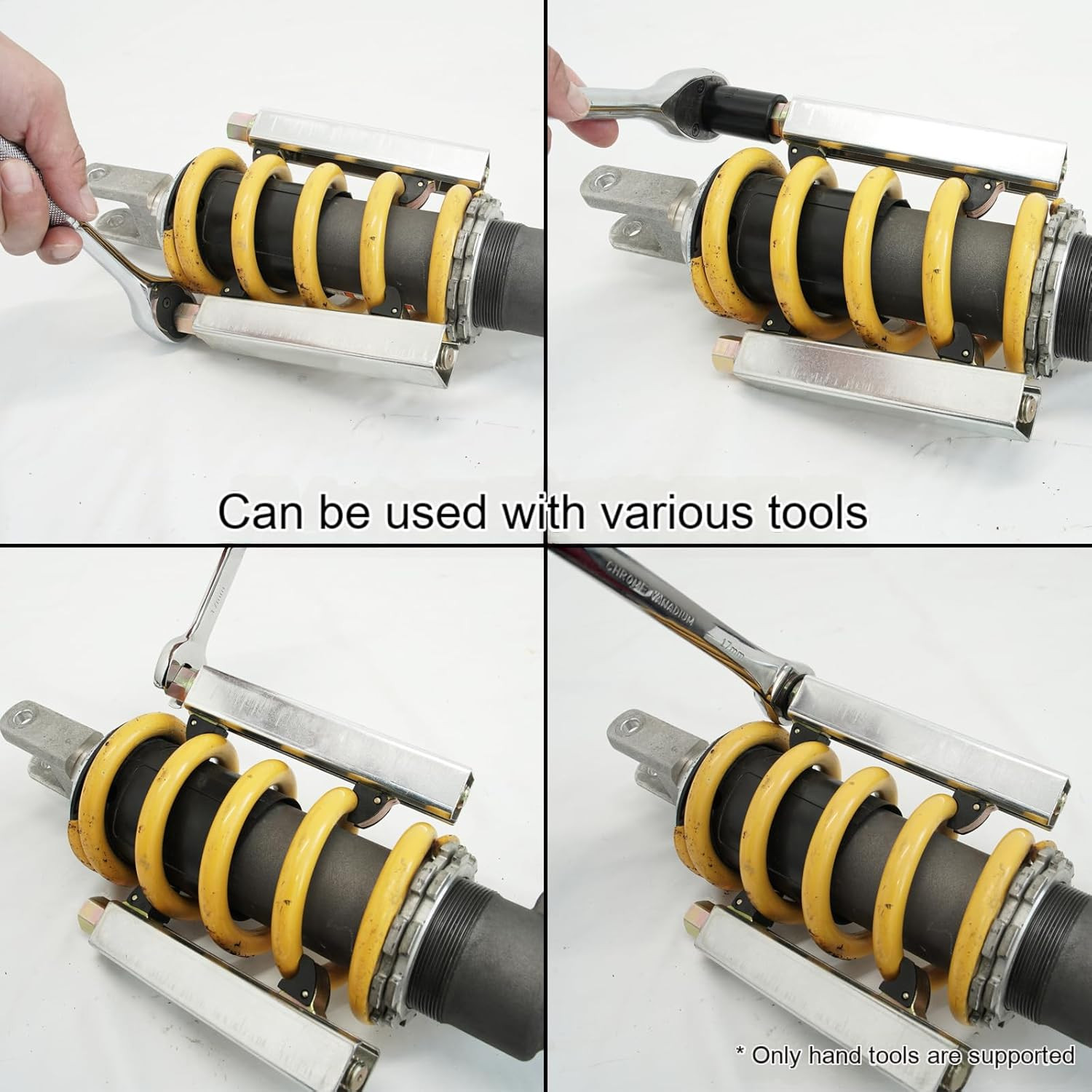 Motorcycle coil spring compressor