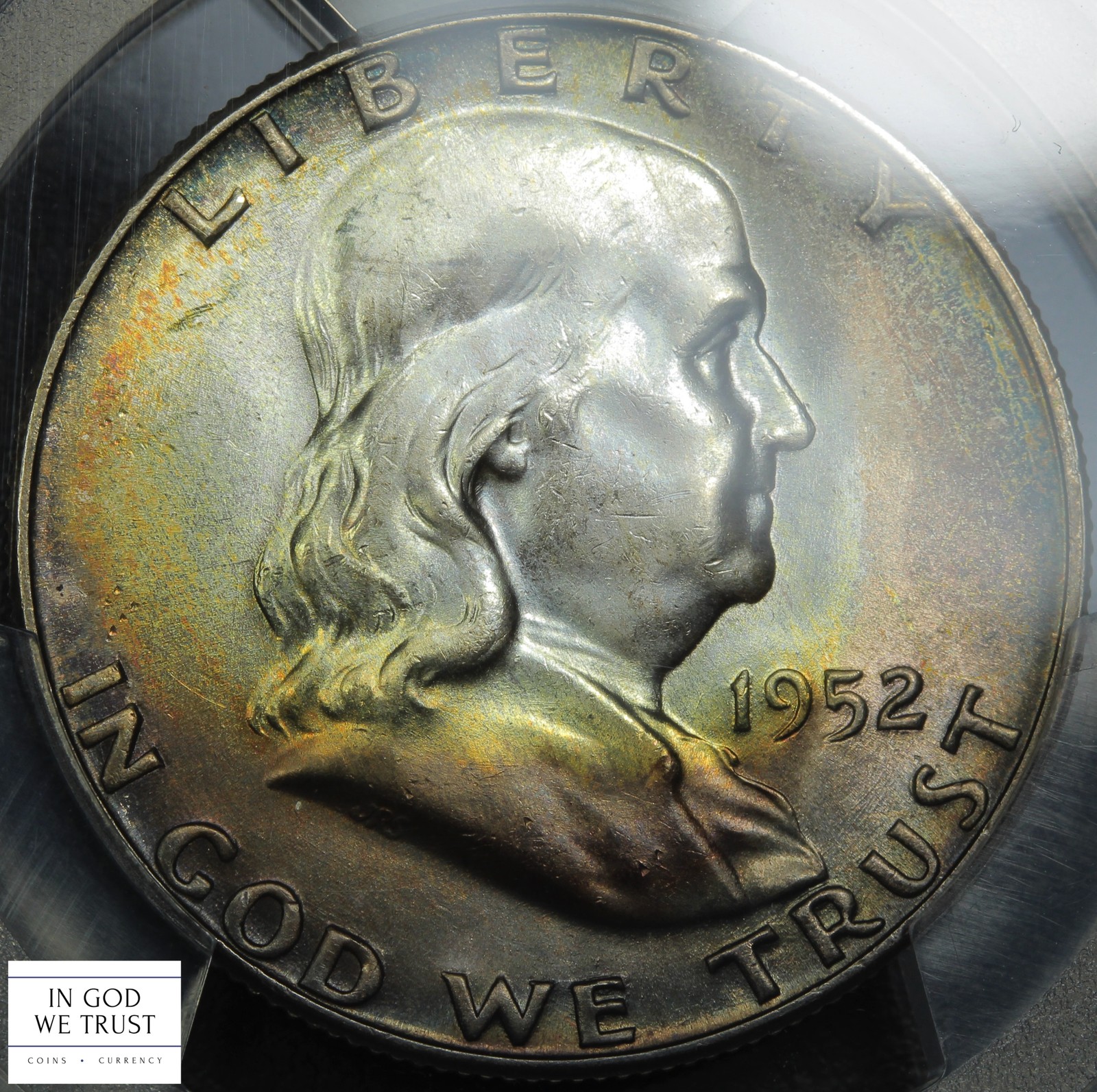 1952 Franklin Silver Half Dollar 50C PCGS MS 63 **GORGEOUS TONING!!!**