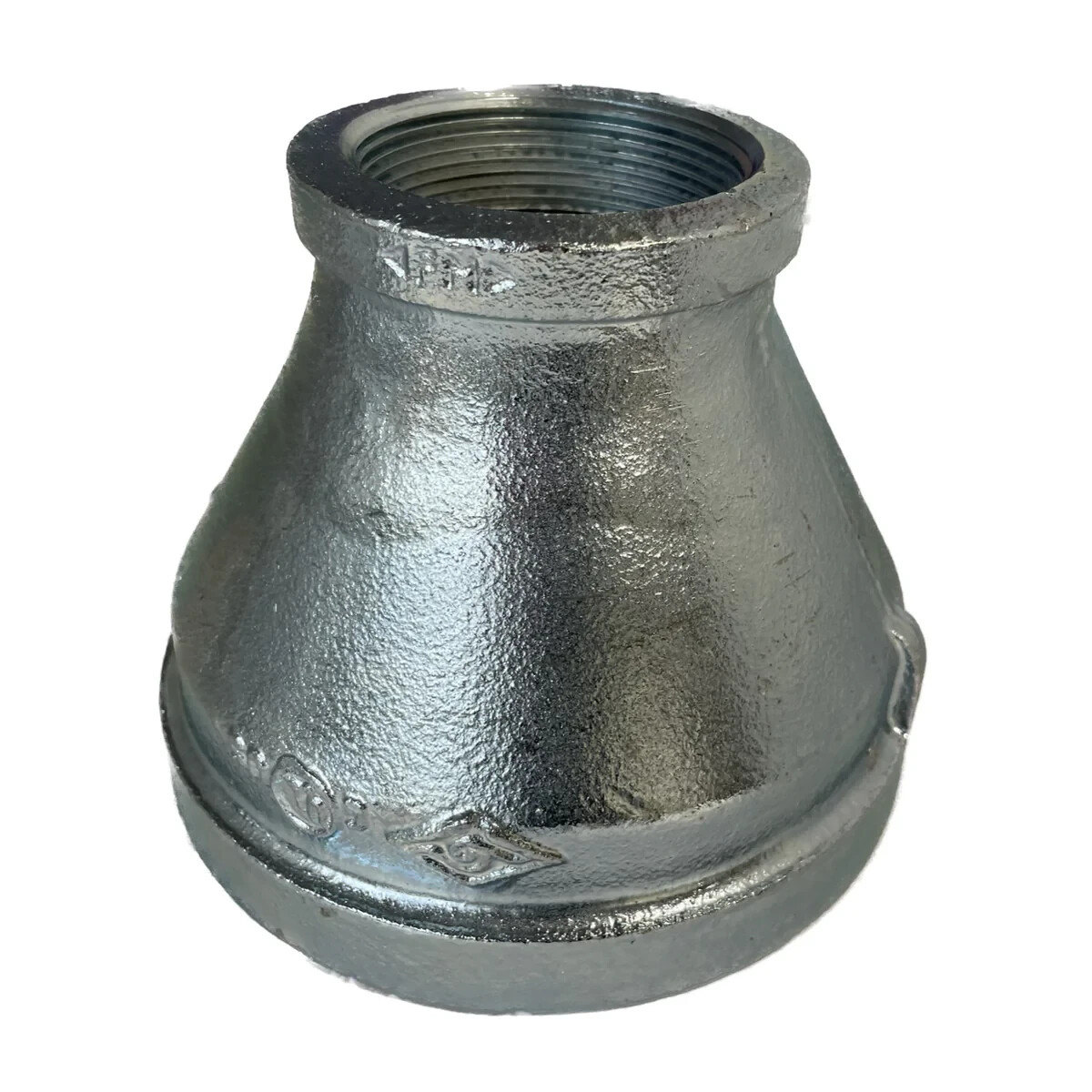 BMI 3"x2" Galvanized Reducing Coupling NPT 150# UL/FM Lead-Free Iron Fitting