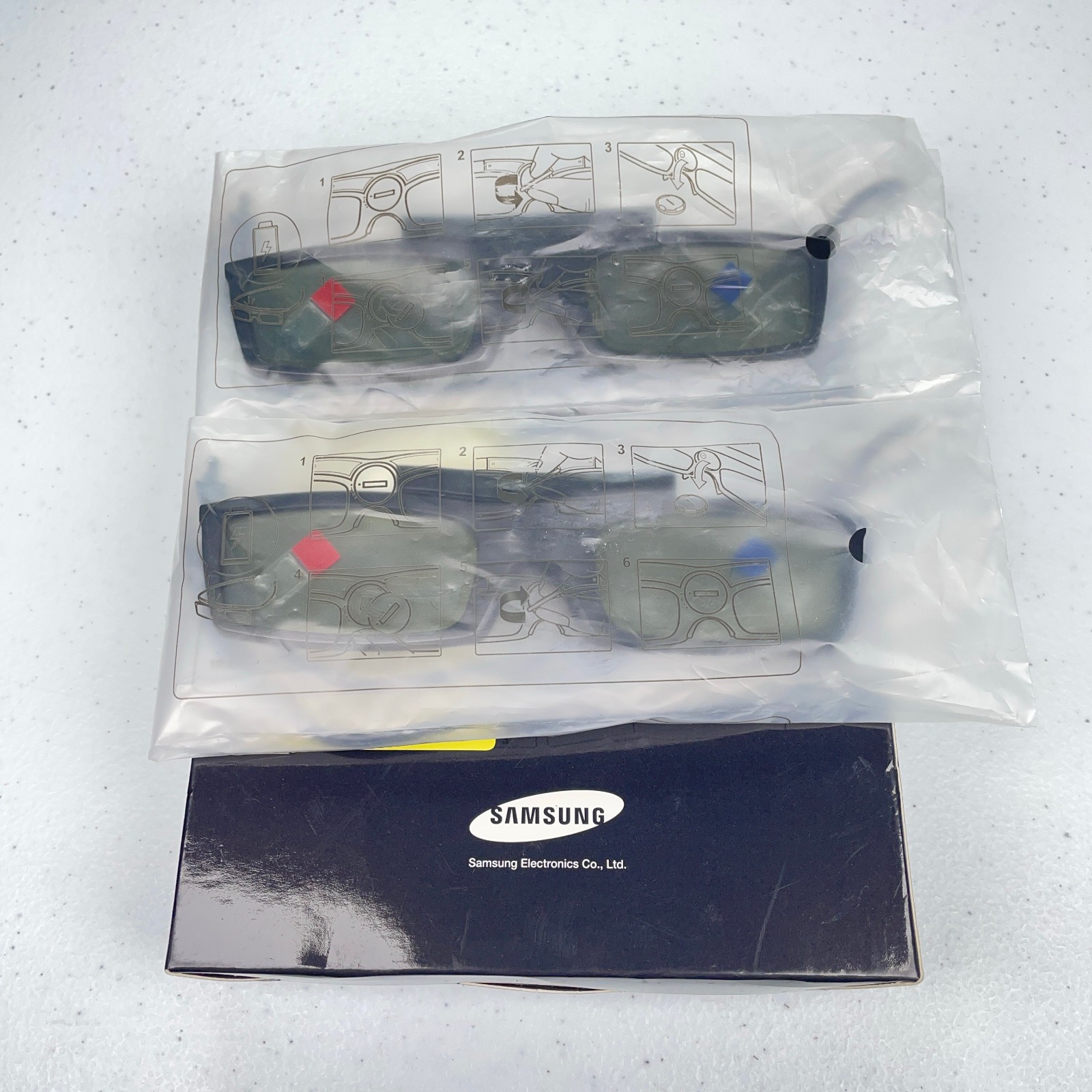 (2 Pairs) Samsung Active 3D Glasses SSG-5150GB BN96-30009A Black