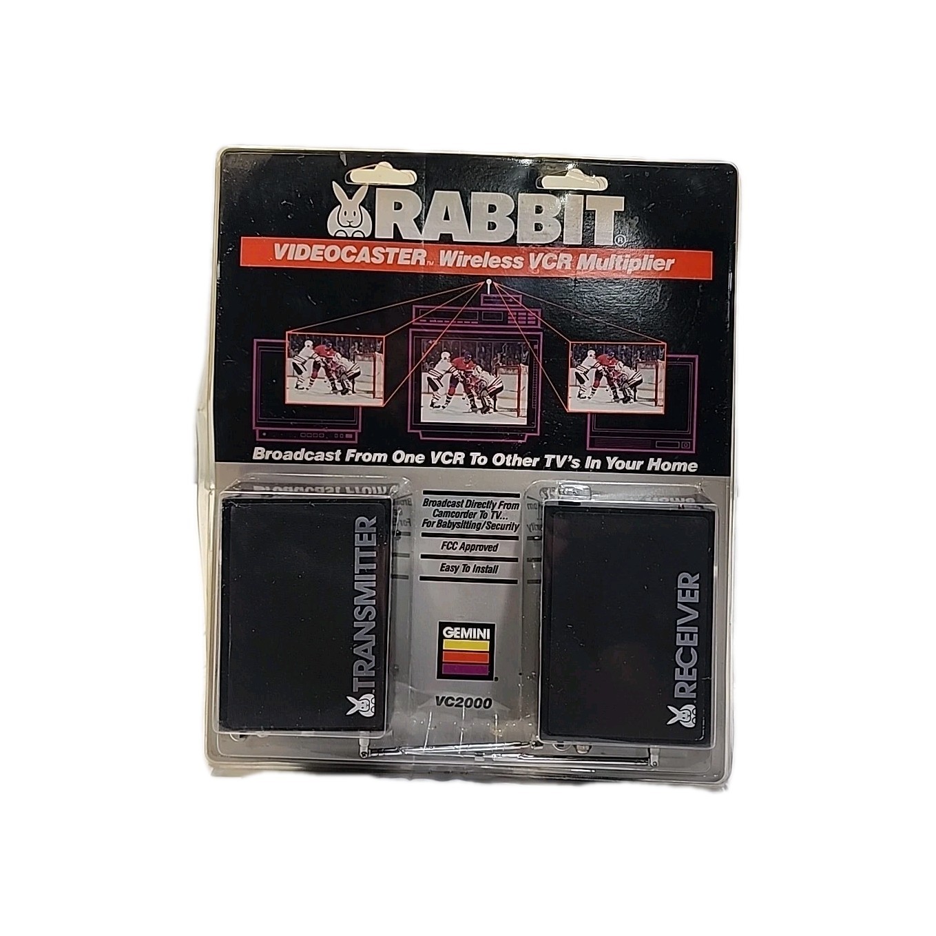 Rabbit Video Caster Wireless VCR Multiplier VC2000 Gemini Industries 1990 NOS