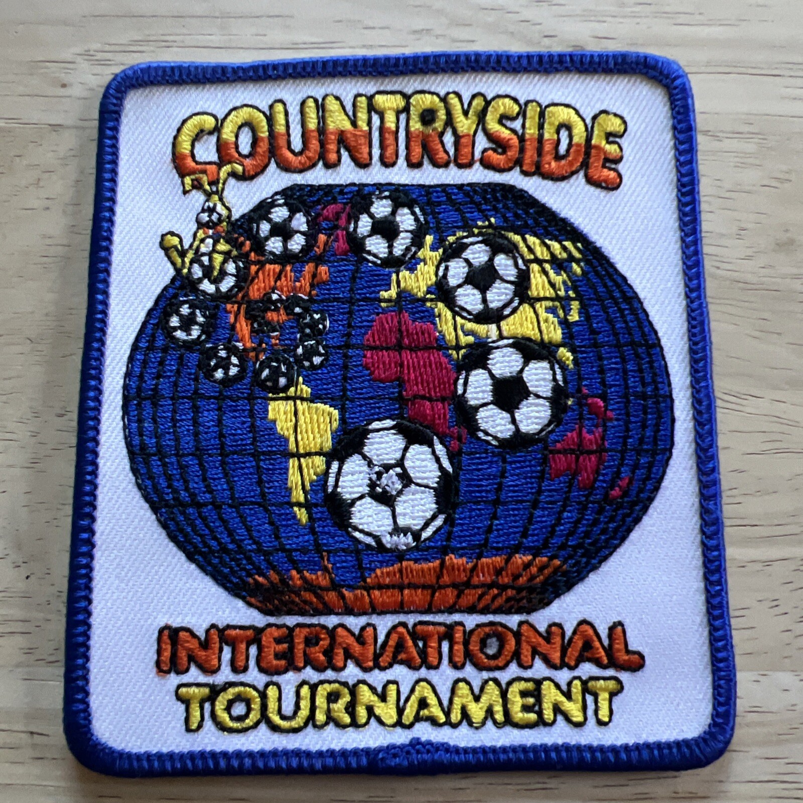 Vintage countryside international soccer tournament patch New