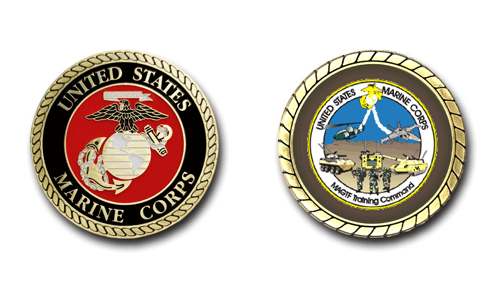 US Marine Corps Air Ground Combat Center Twentynine Palms Challenge Coin