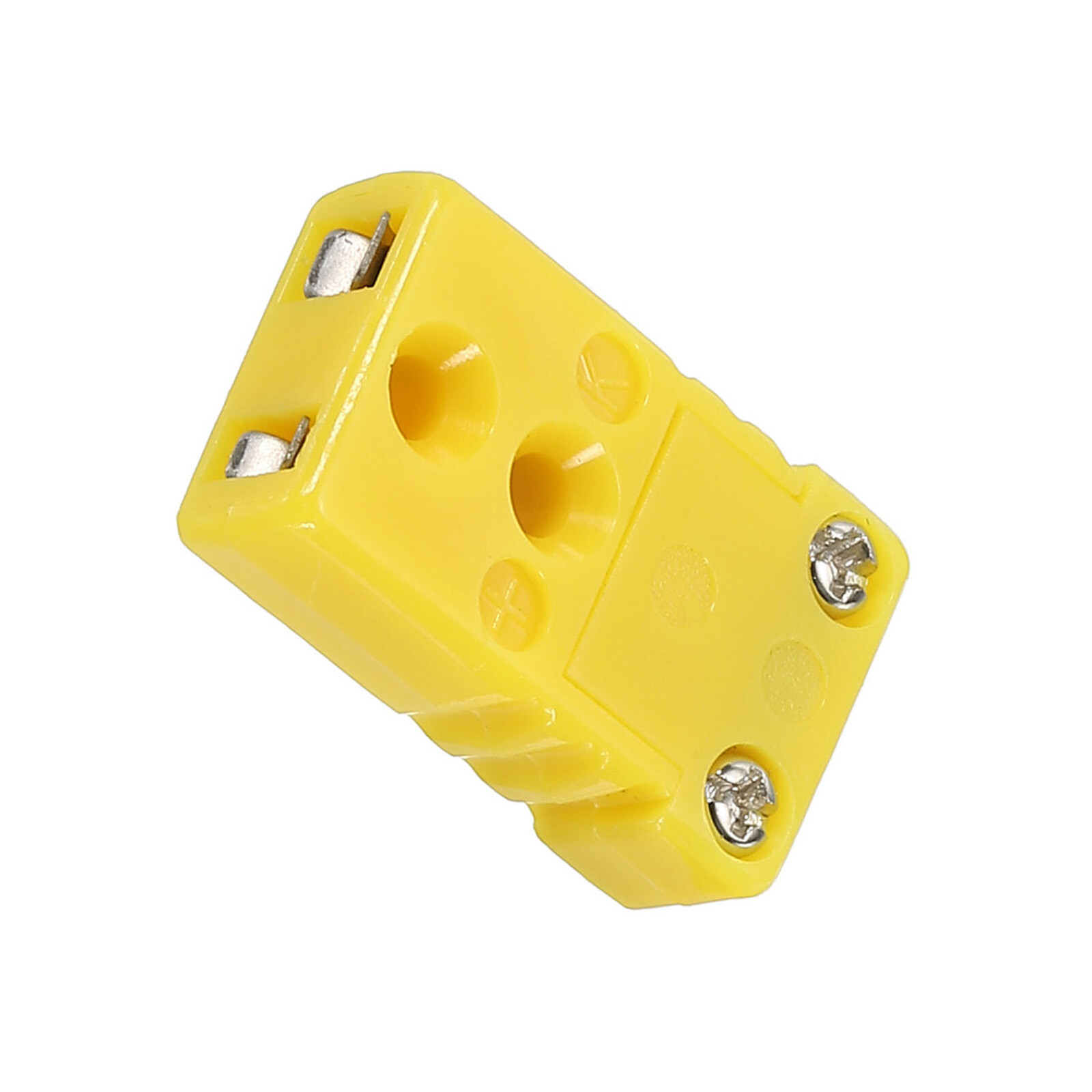 Mini K Type Thermocouple Wire Connectors Female Plug Adapter Yellow,5pcs