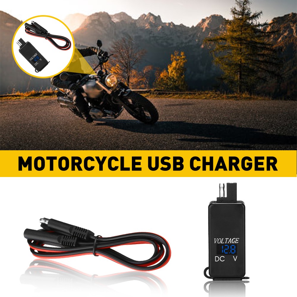 QC 3.0 Motorcycle Dual USB Phone GPS Super Fast Charger Adapter LED Waterproof