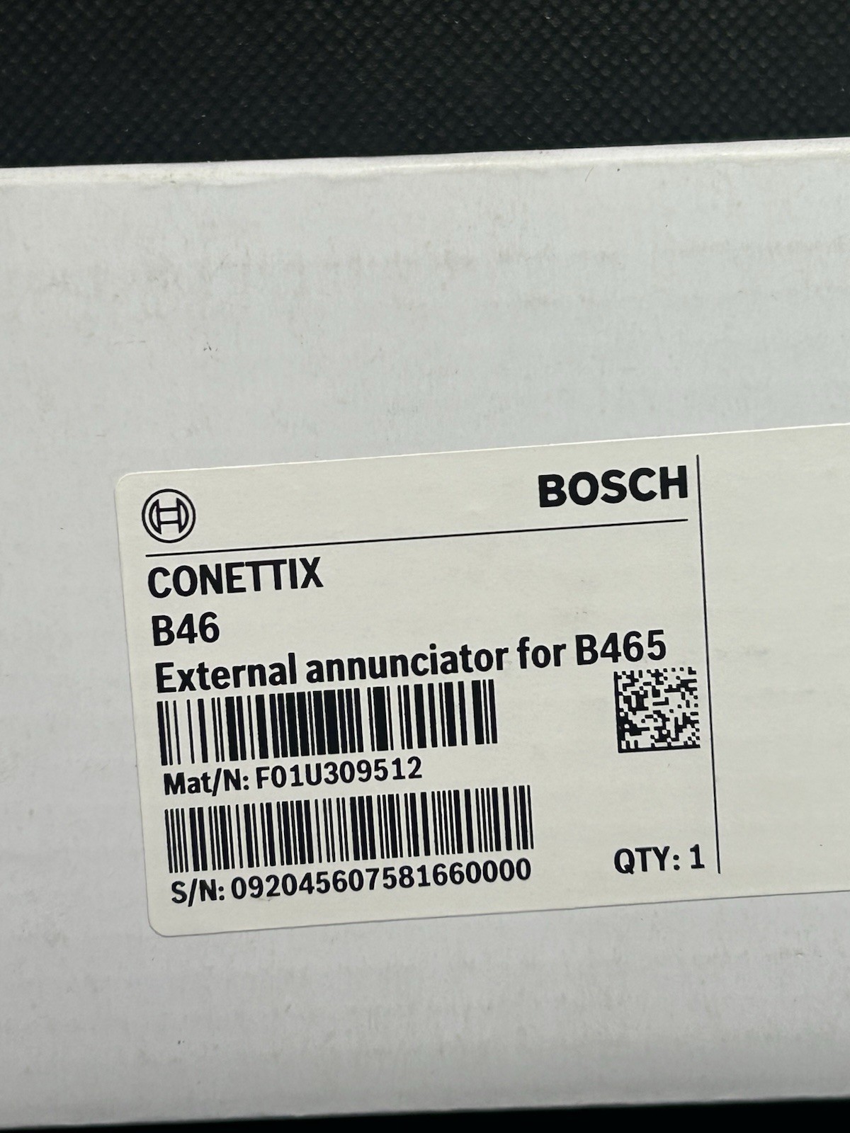 Bosch B46 External Annunciator.  New. Sealed Box