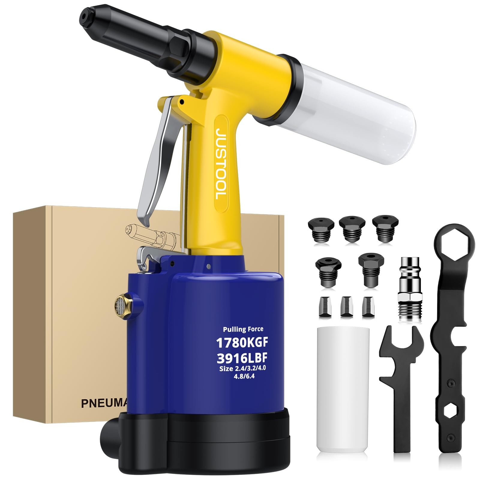 Pneumatic Air Hydraulic Riveter Pneumatic Riveter 1408KGF, 5 Spe...