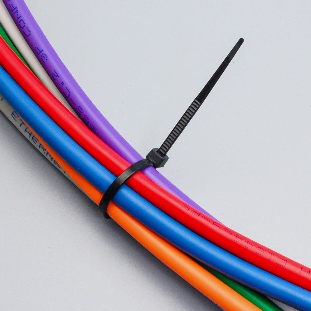 15 Pack of 4" Nylon Cable Tie 18lbs Black 100pk