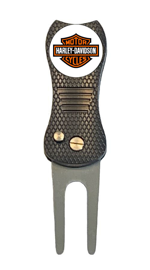 Harley Davidson Golf Ball Marker + Switchblade Divot Tool Softail Street Glide
