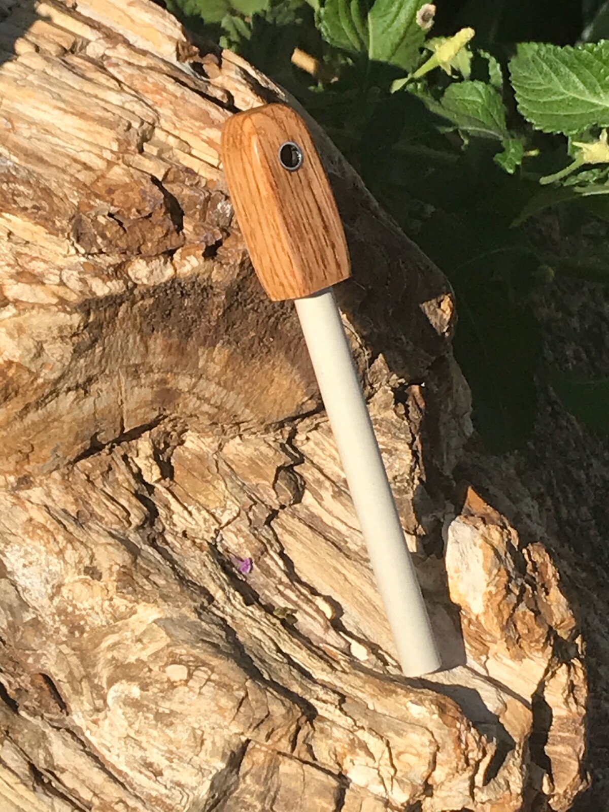 Handmade Square Oak Handle 3/8" Ceramic Field Sharpener