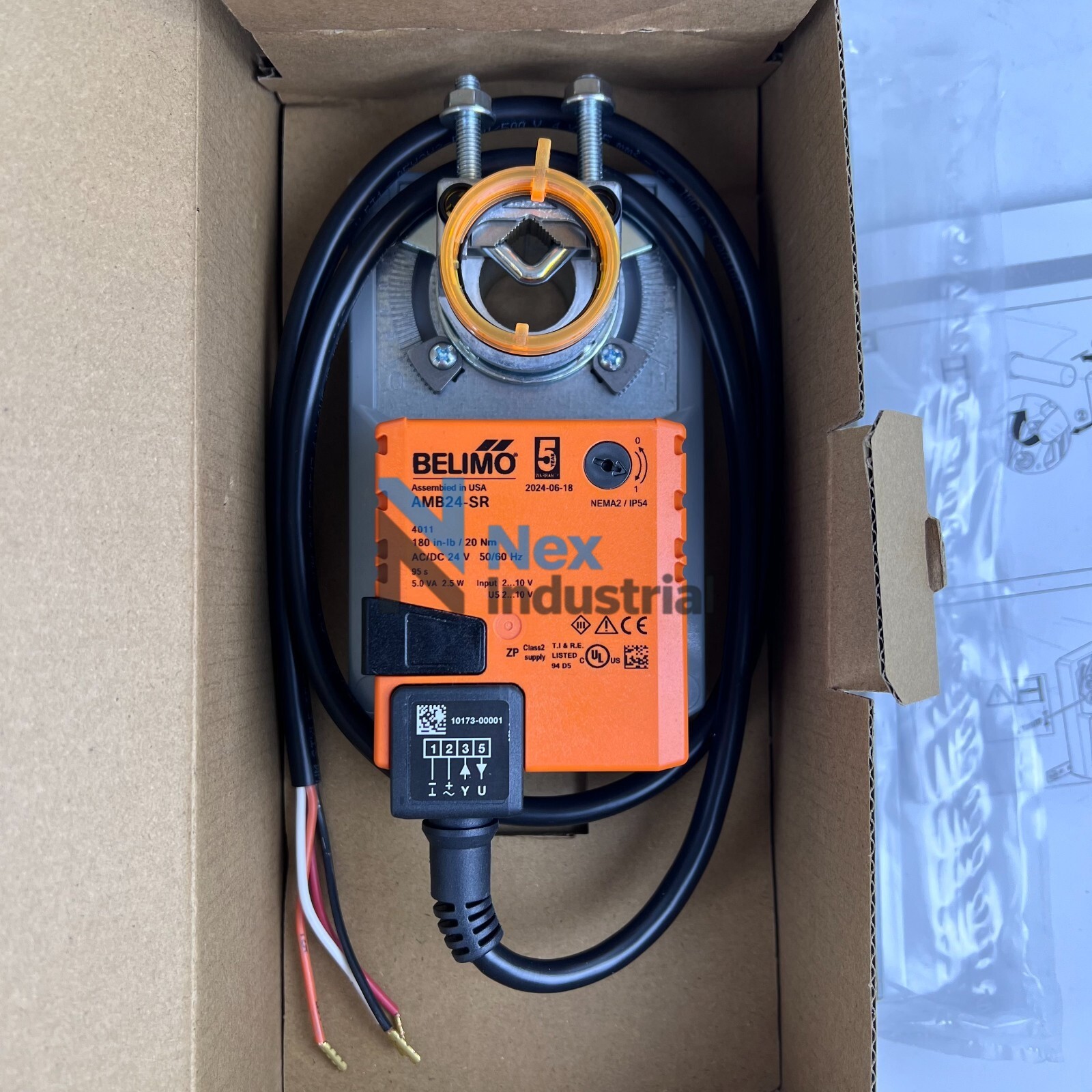 NEW AMB24-SR Non Fail-Safe modulating actuator for controlling dampers AC/DC 24V